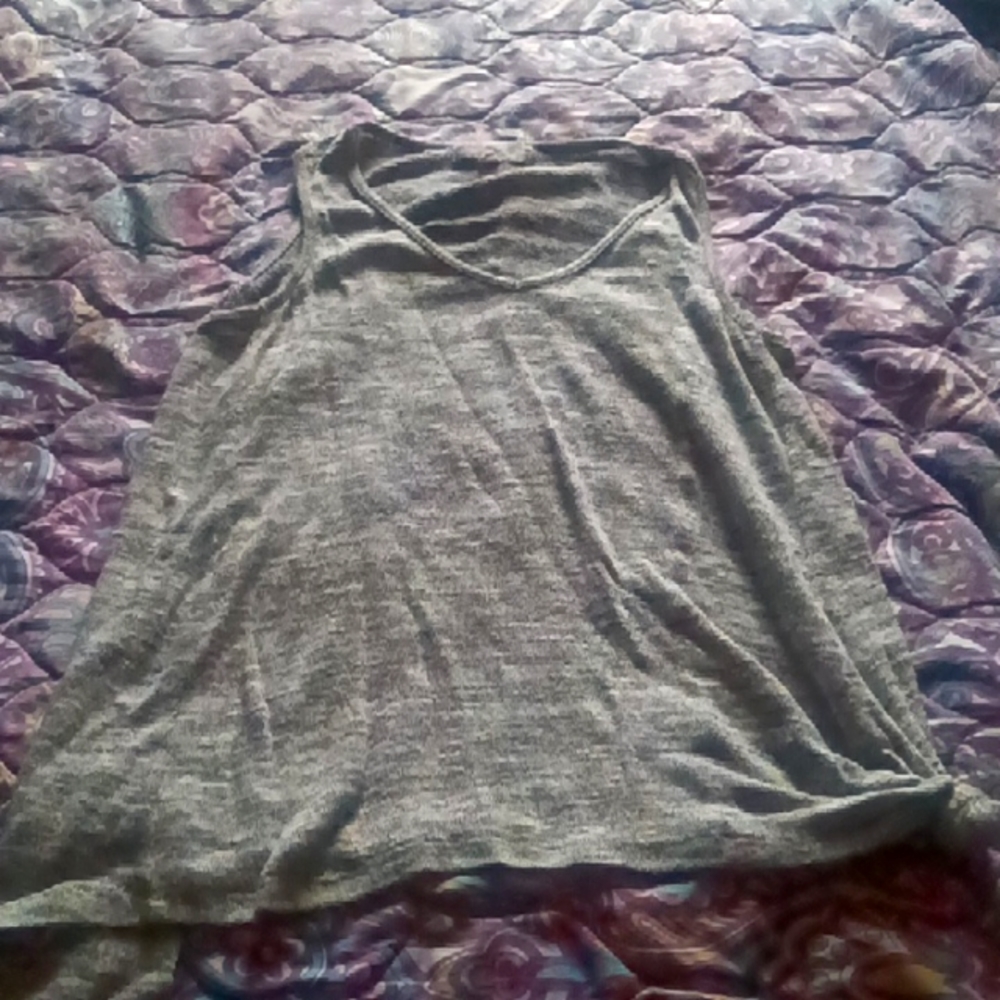 Grey sweater tank